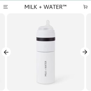 Milk + Water White Baby Bottle